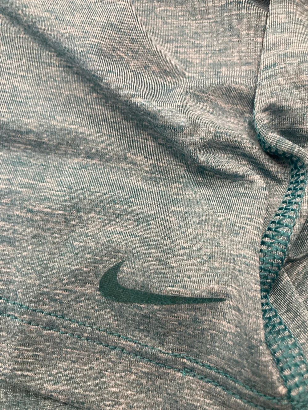 Nike Teal and Mint Dri-FIT tank top with attached Sports Bra embroidered logo